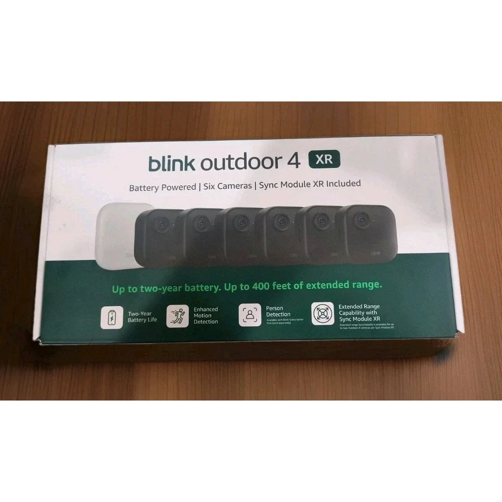 Blink Security Cameras 6 Camera Set Outdoor 4 XR with Sync Module HD Wireless